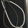 Xiaoxiang New Double-Layer Pearl and Cubic Zirconia Necklace with Leather String
