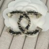 Xiaoxiang New Arrival Light Gold Twisted Leather-Pass Through Versatile Elegant Brooch