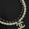 Xiaoxiang New Double-Layer Pearl and Cubic Zirconia Necklace with Leather String