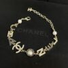 Xiaoxiang New Arrival English Letter Inlaid White Black Rhinestone Bracelet ✨✨🦋