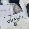 CHANE New Style Black and White Button Round Semi-Pearl Half Chain Necklace