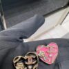 CHANE New 24S Pink Camellia Pearl Heart ❤️ Brooch