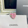 CHANE New 24S Pink Camellia Pearl Heart ❤️ Brooch