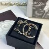 CHANE New Style Irregular Round Diamond Leaf Half-Diamond Letter Smooth Brooch