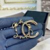 CHANE New Style Irregular Round Diamond Leaf Half-Diamond Letter Smooth Brooch