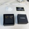 Chanel New Arrival Black Enamel Heart Earrings