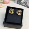 Xiaoxiang New Arrival Amber Square Rhinestone Camellia Flower Stud Earrings 🌺