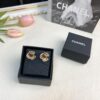 Xiaoxiang New Arrival Amber Square Rhinestone Camellia Flower Stud Earrings 🌺