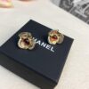Xiaoxiang New Arrival Amber Square Rhinestone Camellia Flower Stud Earrings 🌺