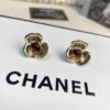 Xiaoxiang New Arrival Amber Square Rhinestone Camellia Flower Stud Earrings 🌺
