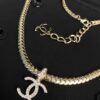 Xiaoxiang New Arrival Metal Chain Snake Bone Double C Pendant Necklace