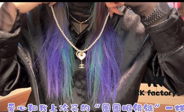 Chic New Arrival Heart-Shaped White Peach Resin Pearl Necklace 💖✨