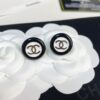 Chic New Arrival Black and White Button Round Resin Stud Earrings ✨✨
