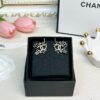 Xiaoxiang New Arrival Hollow Pattern Double C Diamond-Inlaid Earrings ✨✨
