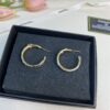 Xiaoxiang New Arrival Black and White Rhinestone Inlaid Small Hoop Earrings ✨✨