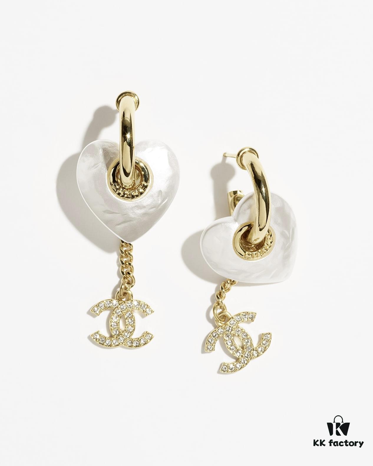 CHANE New Style Resin Heart Pierced Hook Earrings