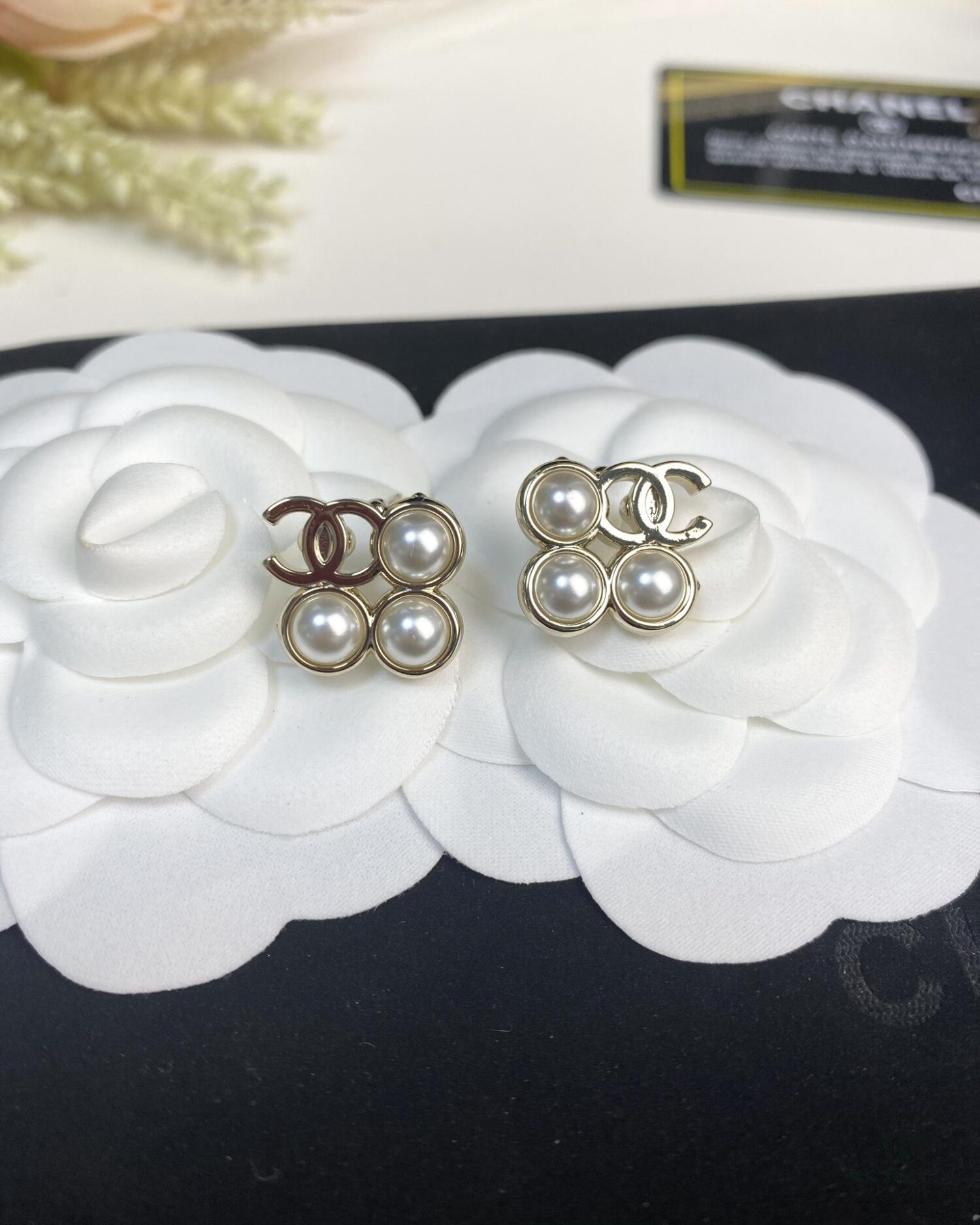 New Xiaoxiang Pearl Square Small Stud Earrings ✨🦋