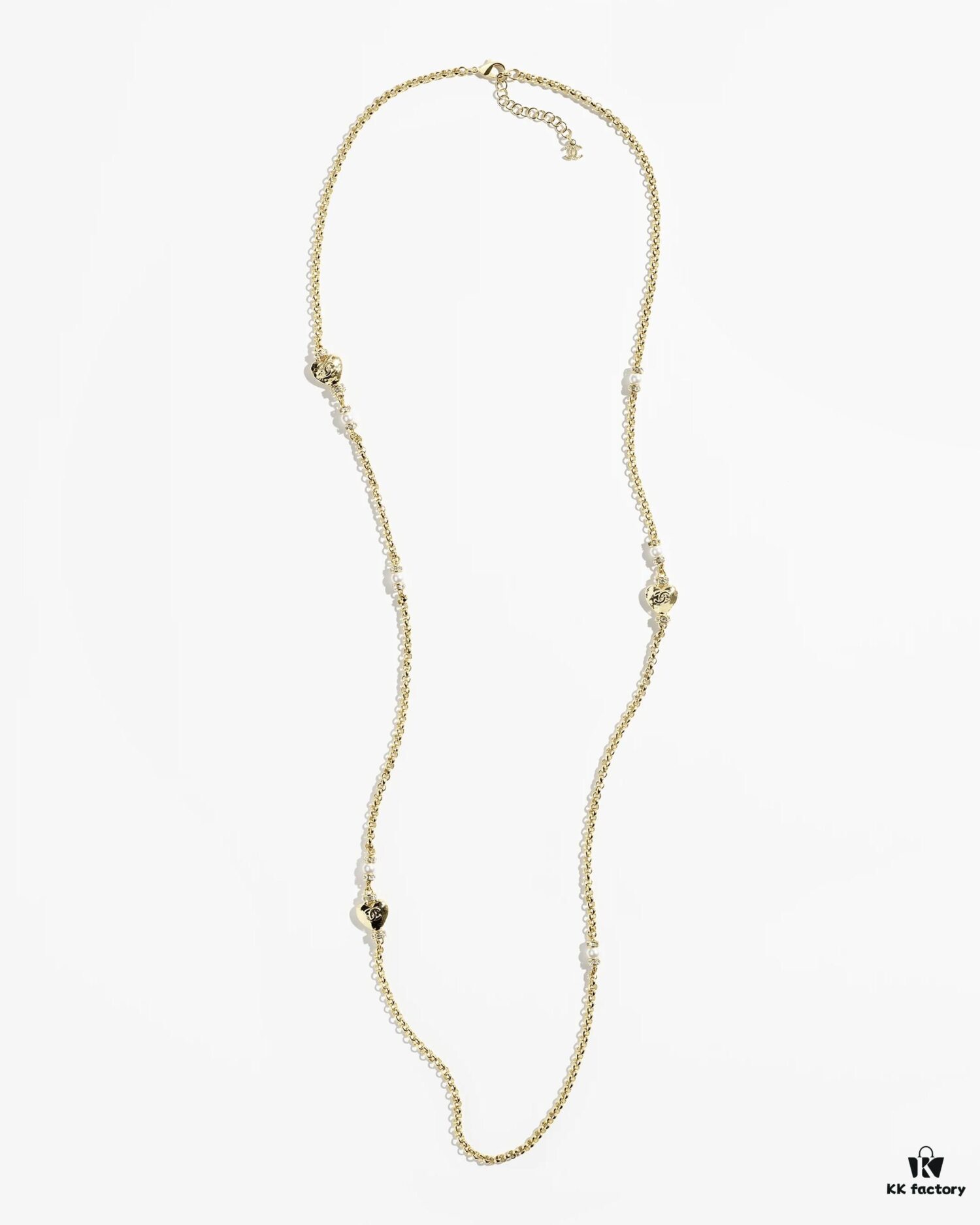 Xiaoxiang New Arrival Smooth Heart Pendant Minimalist Necklace Sweater Chain