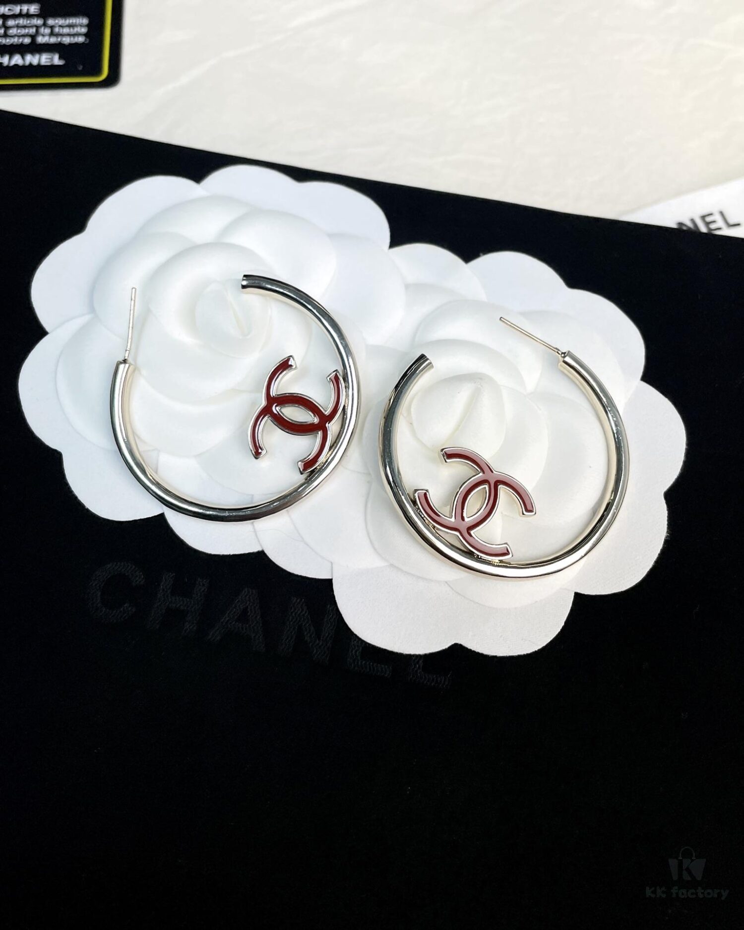 Xiaoxiang New Style Drip Oil Half Circle Double-Sided Earrings
