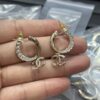 Xiao Xiang New Style Half Rhinestone Earrings