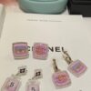 CHANE New Rhombus Pendant Perfume Bottle Resin Acrylic Stud Earrings