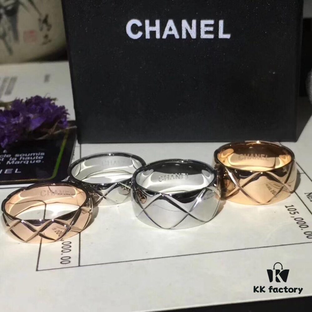 Exquisite New Arrival: Ultra-Unique CHANEL COCO Crush Gold Diamond-Cut Ring