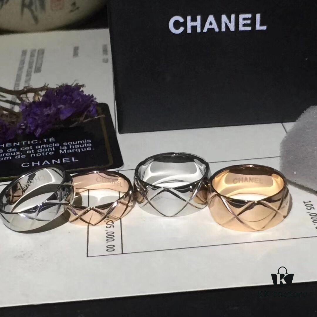 Exquisite New Arrival: Ultra-Unique CHANEL COCO Crush Gold Diamond-Cut Ring