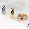 Chanel Coco Crush Series Quilted Pattern Ring, S925 Sterling Silver Heavy Craft, Available in White Gold, Rose Gold, and Yellow Gold Finish