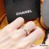 Chanel Coco Crush Series Quilted Beige Ring