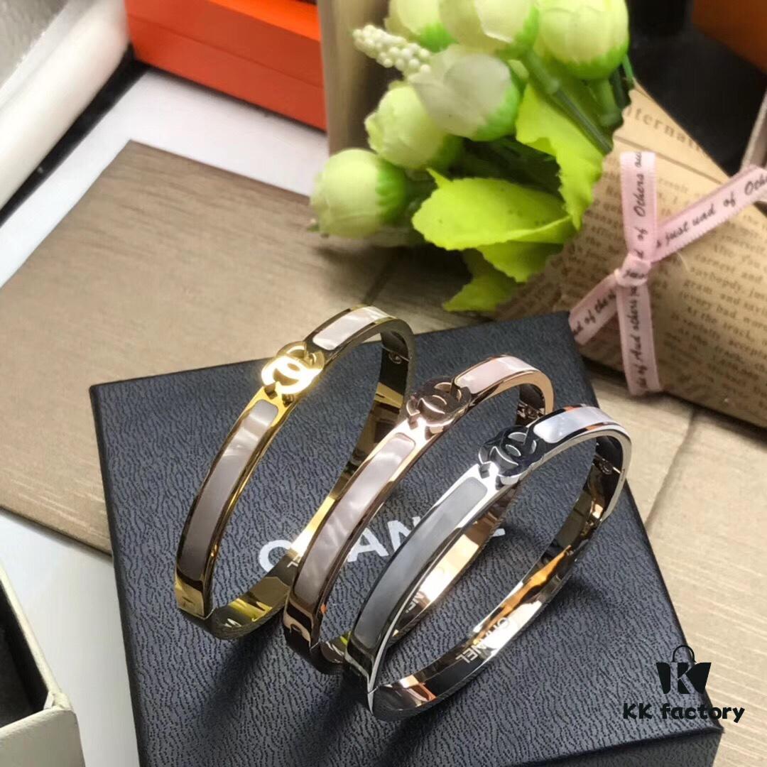 Chanel Bracelet - Natural Mother of Pearl, Exquisitely Sparkling, Hypoallergenic and Fade-Resistant