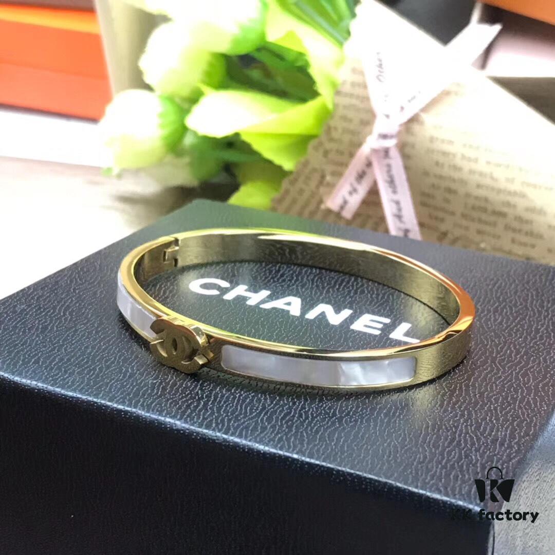 Chanel Bracelet - Natural Mother of Pearl, Exquisitely Sparkling, Hypoallergenic and Fade-Resistant