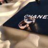 Chanel Coco Crush Series Quilted Pattern Ring, S925 Sterling Silver Heavy Craft, Available in White Gold and Rose Gold Finish