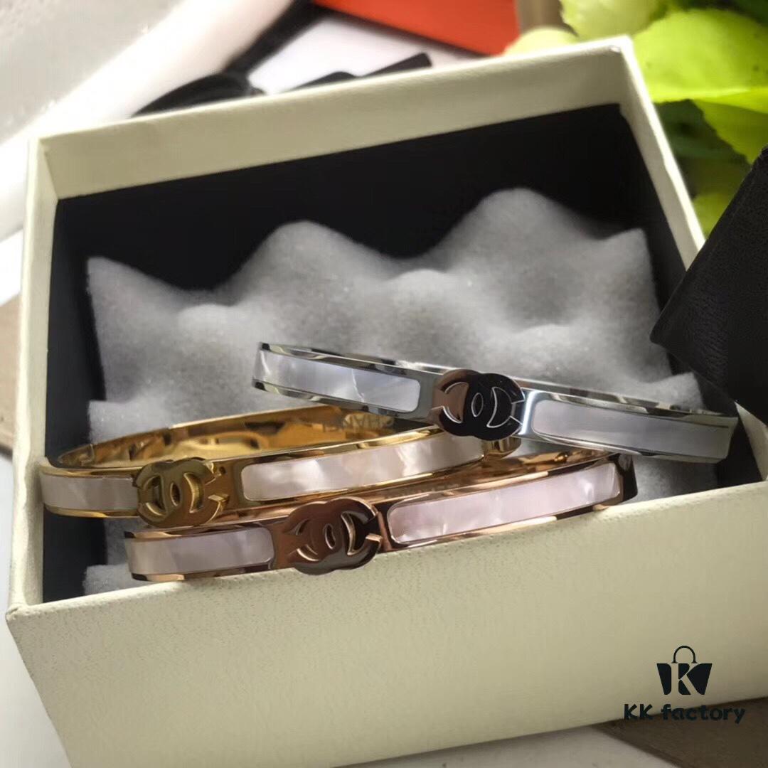 Chanel Bracelet - Natural Mother of Pearl, Exquisitely Sparkling, Hypoallergenic and Fade-Resistant