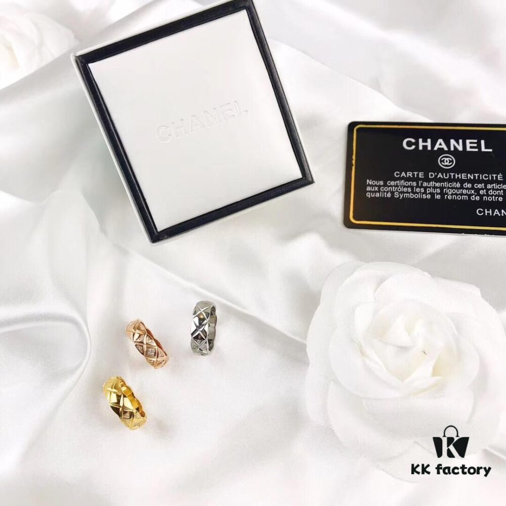 Exquisite New Arrival - Ultra-Unique CHANEL COCO Crush Gold Diamond-Cut Ring, Highly Recommended Across Major Apps and Websites, Stylish and Sentimental, Perfect Couple Rings