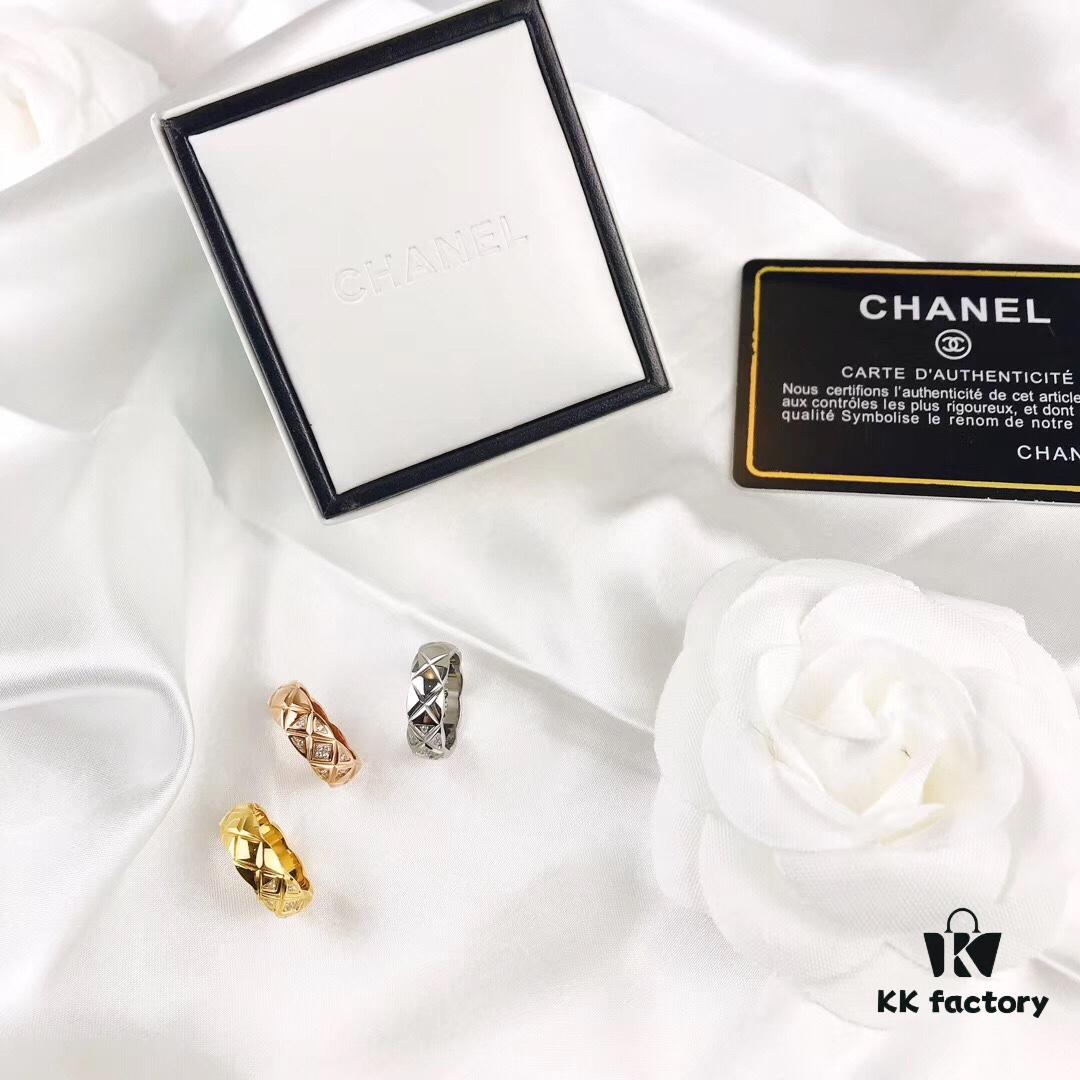 Exquisite New Arrival - Ultra-Unique CHANEL COCO Crush Gold Diamond-Cut Ring, Highly Recommended Across Major Apps and Websites, Stylish and Sentimental, Perfect Couple Rings