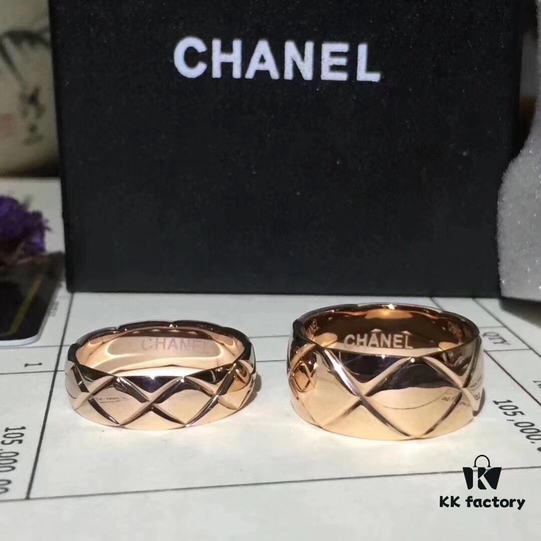 Exquisite New Arrival - Ultra-Unique CHANEL COCO Crush Gold Diamond-Cut Ring, Highly Recommended Across Top Apps and Websites, Perfect Replication of Counter Version, Ideal Couple's Style