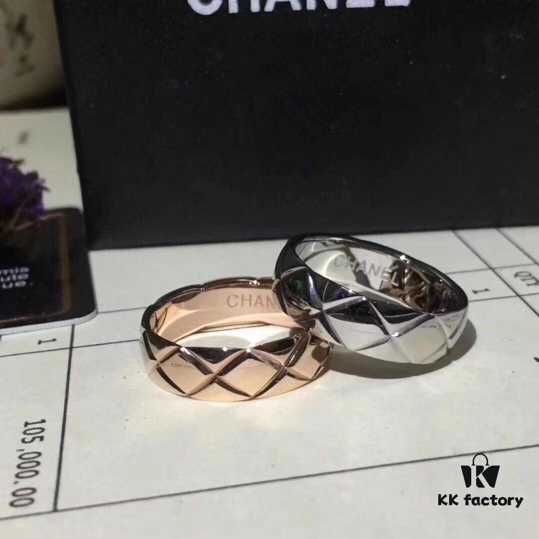 Exquisite New Arrival - Ultra-Unique CHANEL COCO Crush Gold Diamond-Cut Ring, Highly Recommended Across Top Apps and Websites, Perfect Replication of Counter Version, Ideal Couple's Style
