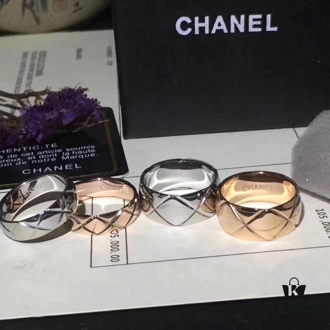 Exquisite New Arrival - Ultra-Unique CHANEL COCO Crush Gold Diamond-Cut Ring, Highly Recommended Across Top Apps and Websites, Perfect Replication of Counter Version, Ideal Couple's Style