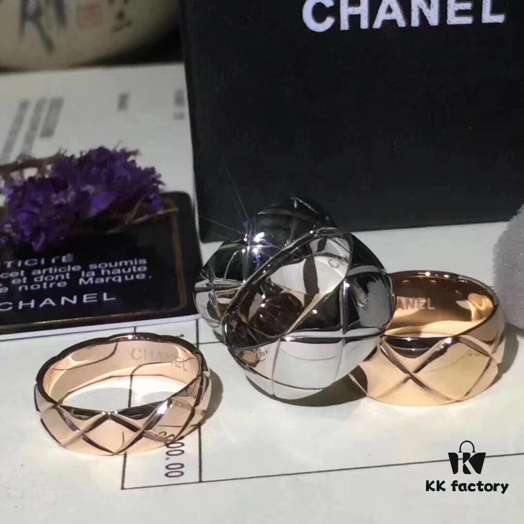 Exquisite New Arrival - Ultra-Unique CHANEL COCO Crush Gold Diamond-Cut Ring, Highly Recommended Across Top Apps and Websites, Perfect Replication of Counter Version, Ideal Couple's Style