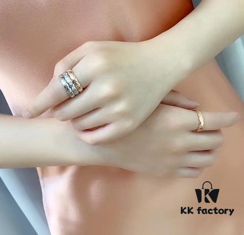 Chanel Coco Crush Quilted Diamond Ring Mini Version