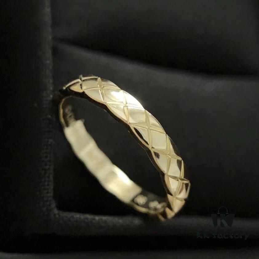 Chanel Quilted Smooth Ring Narrow Version, Currently the Hottest Fashion Accessory, Minimalist Style for Perfect Elegance