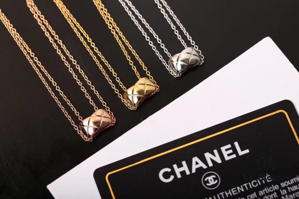 Chanel Coco Crush Ring and Quilted Necklace
