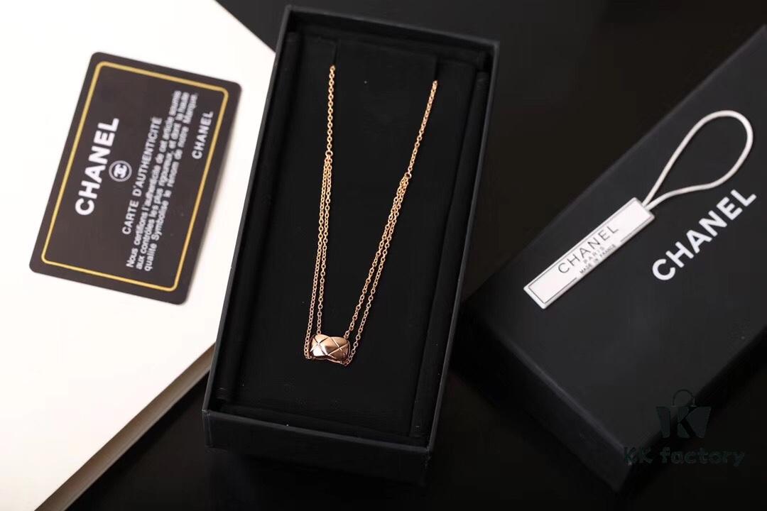 Chanel Coco Crush Ring and Quilted Necklace