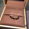 CHAUMET Paris X-Shaped Ring, Couple's Matching Band, Men's Plain Version Without Diamonds, Women's Full Diamond Version
