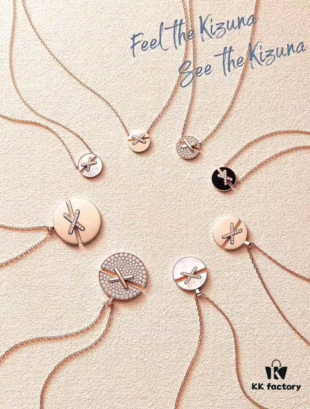 May you grow up gracefully and generously, like a withered tree meeting spring — New SM jewelry crossover necklace ✨ Unique design, white shell, plain gold, fully set with diamonds, in stock, high-end version