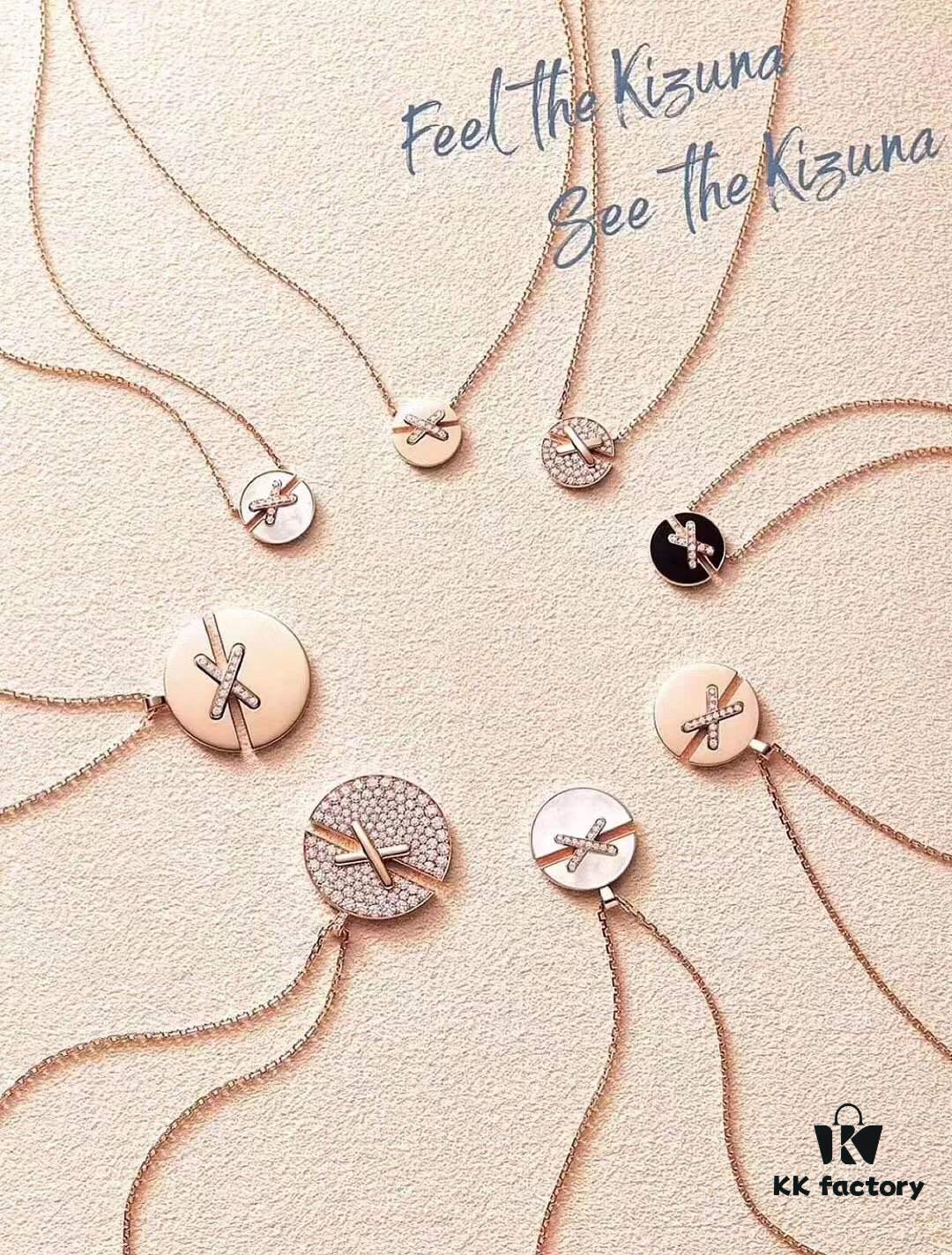 May you grow up gracefully and generously, like a withered tree meeting spring — New SM jewelry crossover necklace ✨ Unique design, white shell, plain gold, fully set with diamonds, in stock, high-end version