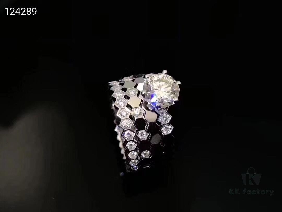 Shangmei Honeycomb Solitaire Ring, Bridal Diamond-Grade Premium Style, Elegant and Beautiful, Radiating Brilliant Sparkle All Around, High-End Custom 925 Sterling Silver Plated with 18K Real Gold, Center Stone Featuring 8-Star 8-Arrow Cut