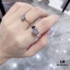 Shangmei Honeycomb Solitaire Ring, Bridal Diamond-Grade Premium Style, Elegant and Beautiful, Radiating Brilliant Sparkle All Around, High-End Custom 925 Sterling Silver Plated with 18K Real Gold, Center Stone Featuring 8-Star 8-Arrow Cut
