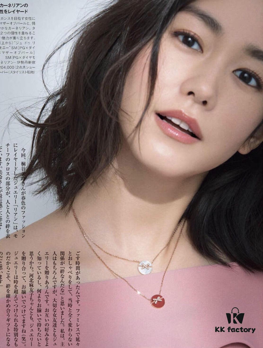 Crossed Mother-of-Pearl Necklace