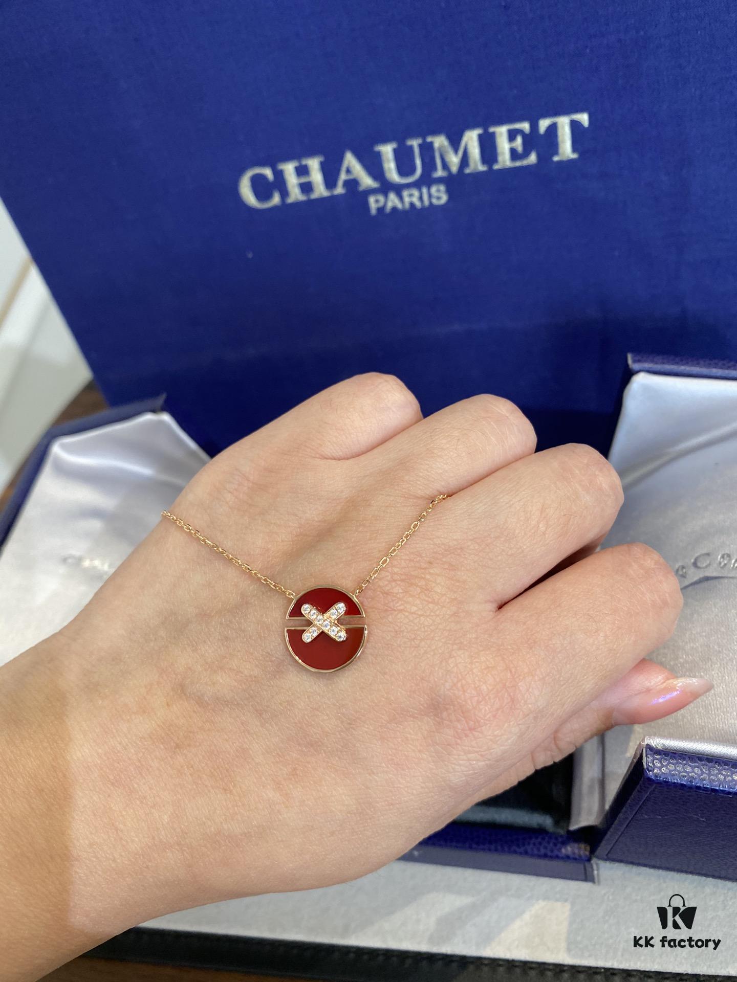 SOPHIA Xiangyu Paris Small Crossed Circle Necklace - 'Perfect Bond, Wishes Fulfilled'